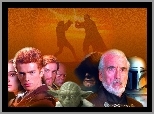 Hayden Christensen, Natalie Portman, Yoda, Star Wars, Samuel L. Jackson